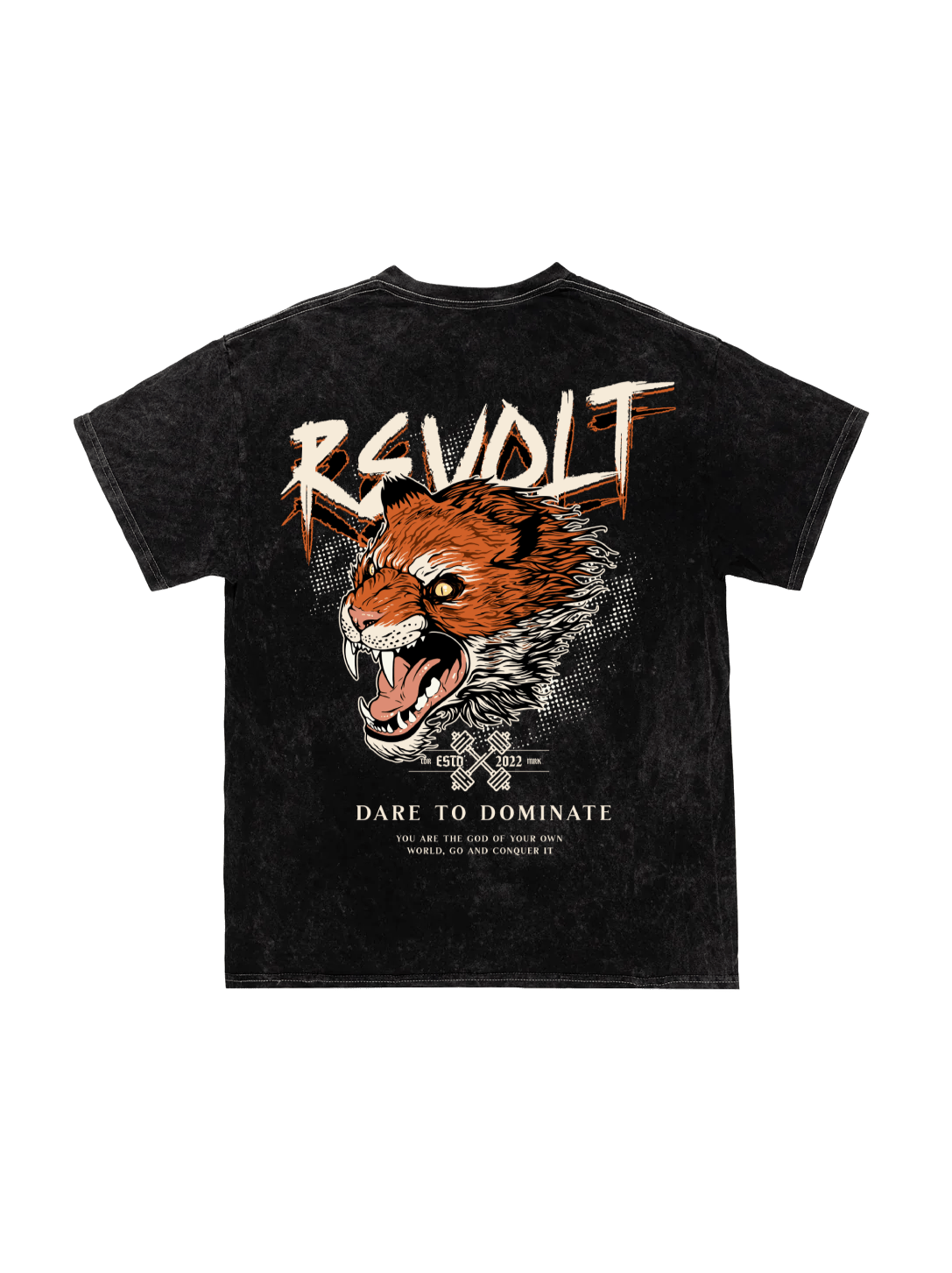 REVOLT Roar Mineral Washed Gym Tee - T-Shirts