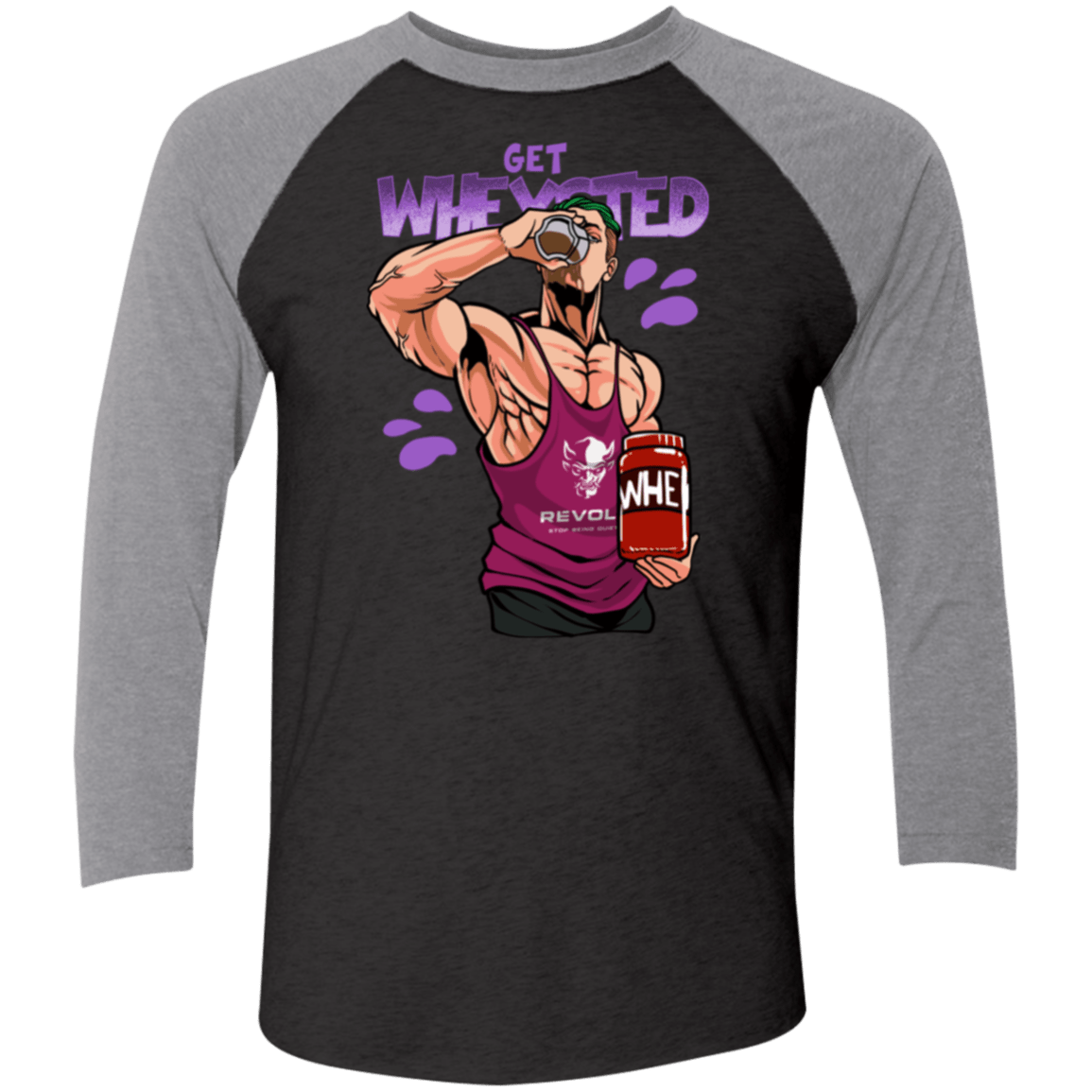 Get Wheysted Raglan Gym Tee - T-Shirts