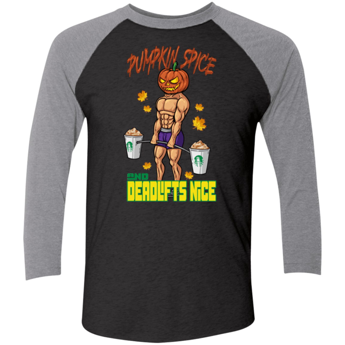 Pumpkin Spice Raglan Gym Tee - T-Shirts